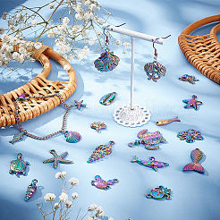 Наборы подвесок из сплава с изображением морских организмов&nbsp;FIND-HY0001-47