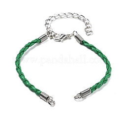 Плененные браслеты из PU кожанного шнура&nbsp;AJEW-JB00032