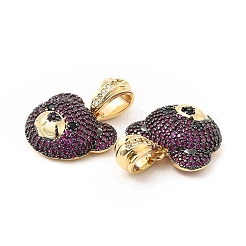 Латунные микро проложить кубического циркония подвески KK-H441-01A-G