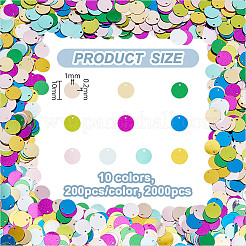2000 Stück 10 Farben Ornamentzubehör&nbsp;PVC-OC0001-14A
