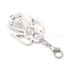 Подвеска в виде ангела из сплава и стекла с жемчугом HJEW-JM03491