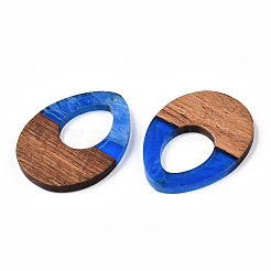 Pendentifs en résine transparente et bois de noyer&nbsp;RESI-ZX017-34
