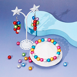 90 шт. двухцветных матовых акриловых бусин&nbsp;OACR-TA0001-79