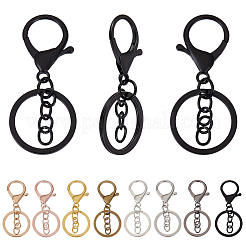 24 шт. 8 цветных застежки для брелка из сплава&nbsp;KEYC-SC0001-80