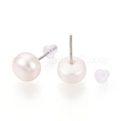 Natürliche Perle Ohrstecker&nbsp;PEAR-N020-10A-01