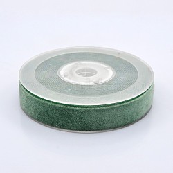 Ruban de velours en polyester pour emballage de cadeaux et décoration de festival, verte, 3/4 pouce (19 mm), environ 25yards / rouleau (22.86m / rouleau)