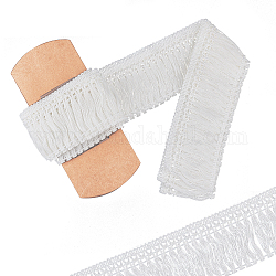Gorgecraft Baumwollspitzenband Randbesätze, Quastenband, zum Nähen von Stoffhandwerk, weiß, 2-1/2 Zoll (60 mm), 5yards / Rolle (4.57 m / Rolle)