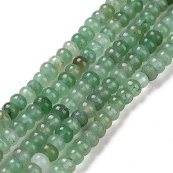 Chapelets de perles en aventurine vert naturel, grade AB, rondelle, 6x4mm, Trou: 1.2mm, Environ 89 pcs/chapelet, 14.84 pouce (37.7 cm)