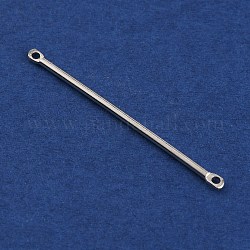 Link sbarra di ferro, ciondoli connettore, platino, 35x2x1mm, Foro: 1 mm