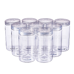 Benecreat 9 упаковка 300 мл пустые прозрачные пластиковые баночки для хранения слизи пластиковые контейнеры с широким горлышком для демонстрации, место хранения, упаковка, организация и демонстрация (6.3 см x 11.8 см)