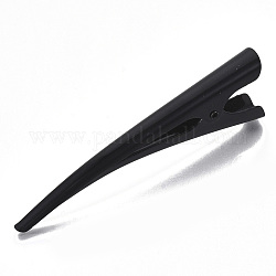 Accessori di clip alligatore per capelli di ferro, nero, 70x8.5x21mm