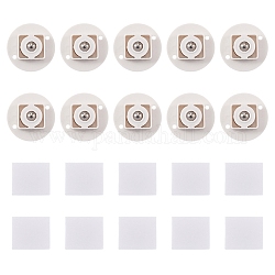 Spritewelry 4 set ruote universali abs e acciaio 360°rotazione puleggia sfera, con tessuto autoadesivo eva, per complementi d'arredo, bianco, 30~44.5x35~44.5x2~13.5mm