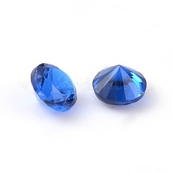 スピネルダイヤモンド形状キュービックジルコニアカボション  多面カット  ブルー  1x2mm  約1000個/袋