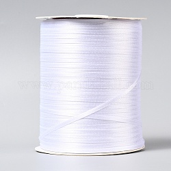 Doppelseitiges Satinband, Polyesterband, weiß, 1/8 Zoll (3 mm) breit, etwa 880 yards / Rolle (804.672 m / Rolle)