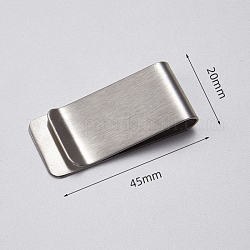 ステンレス鋼クリップ  事務用品  長方形  ステンレス鋼色  45x20mm