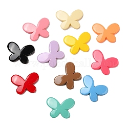 Perline di acrilico della vernice, farfalla, colore misto, 21x29x5.5mm, Foro: 2.2 mm