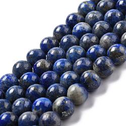 Lapis lazuli naturales hebras de perlas redondas, 8mm, agujero: 1 mm, aproximamente 48 pcs / cadena, 15.5 pulgada