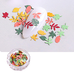 Paper Cabochons, Nail Art Decorations, Leaf, Mixed Color, size