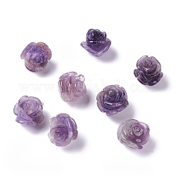 Perles d'améthyste naturelle, rose, 13~15x11~13mm, Trou: 1.4mm