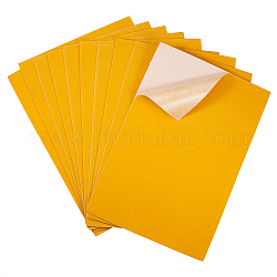 Jewelry Flocking Cloth, Polyester, Self-adhesive Fabric, Rectangle, Gold, 29.5x20x0.07cm