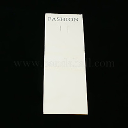 Paper Display Cards, Used for Bracelets and Pendants, White, 120x40mm