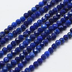 Lapis naturali trefoli tallone Lazuli, tondo, sfaccettato, grado aa, 4mm, Foro: 0.5 mm, circa 103~110pcs/filo, 15.3 pollice (39 cm)