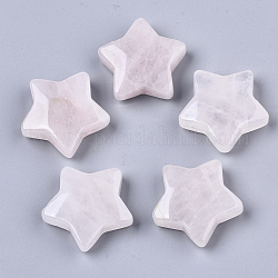 Pierres d'inquiétude en forme d'étoile de quartz rose naturel, pierre de poche pour l'équilibrage de la méditation de sorcellerie, 30x31x10mm