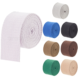 Плоские полихлопковые ленты pandahall Elite, 16 ярд, 8 цвета, для изготовления лямок для сумок, разноцветные, 38x1.4 мм, 2 ярд / цвет