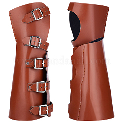 Bracelet cordon ajustable en similicuir, bracelet gantelet avec boucle, protège-poignets pour hommes, selle marron, 13-1/4 pouce (33.5 cm)