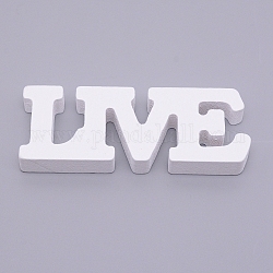 Letras de tablero de mdf para decoraciones de fiesta en casa de pared, palabra en vivo, blanco, 40x104.5x12.5mm