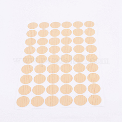 Наклейки пвх, наклейки с отверстиями под винты, круглые, оранжевые, 213x143x0.4 мм, наклейки: 21 мм, 54шт / лист