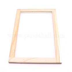 Fabrication de papier en bois, cadre de moule de fabrication de papier, outils d'écran, pour le bricolage en papier, rectangle, burlywood, 30x20x1.25 cm