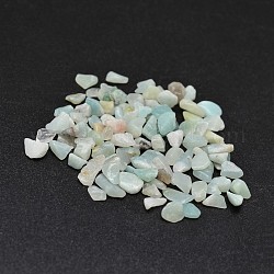 Natural Flower Amazonite Chip Beads, No Hole/Undrilled, 2~8x2~4mm, about 340pcs/20g