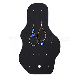 SUNNYCLUE Acrylic Earrings Display Frame, with Iron Holder, Black, 20x12x0.3cm, Hole: 1.5mm and 4mm