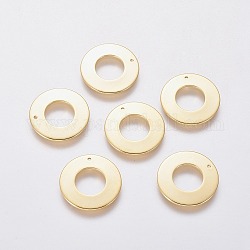 201 ciondoli in acciaio inossidabile, anello, oro, 16x1mm, Foro: 0.8 mm