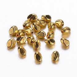 Séparateurs perles en alliage de style tibétain, sans plomb et sans cadmium, ovale, or, 6x5mm, Trou: 1mm