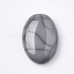 Cabuchones de resina, imitación turquesa, oval, gris claro, 14x10x4mm
