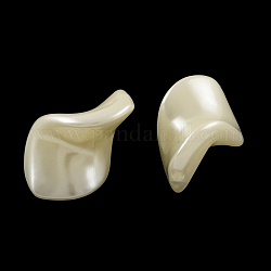 ABS Plastic Imitation Pearl Twist Beads, White, 27x17x10mm, Hole: 1.5mm, about 268pcs/500g