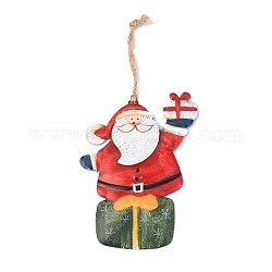 Ornamenti di ferro di babbo natale/babbo natale, decorazioni pendenti dell'albero di Natale, per la decorazione della casa della festa di Natale, rosso, 202mm