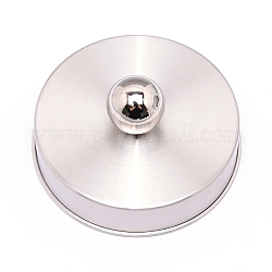 304 Stainless Steel Capping, Flat Round, Stainless Steel Color, 73.5x36mm, Inner Size: 70mm