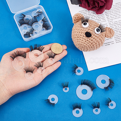 26шт 8 стиля акриловых кукольных ресниц FIND-PH0026-66-1