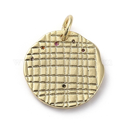 Латунные микро проложить кубического циркония подвески ZIRC-G157-03L-01G-1