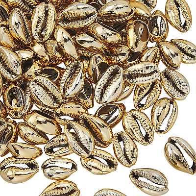 100 шт. гальванизированные натуральные бусины из ракушек каури BSHE-LT0001-05A-1