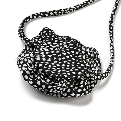 Тканевые ожерелья-чокеры с леопардовым принтом и галстуком-розой для женщин NJEW-Z022-01I-1