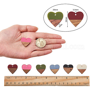 Подвески из смолы и дерева RESI-CJ0001-17-1