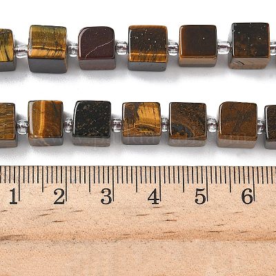 Природных тигровый глаз бисер нитей G-D338-A10-1