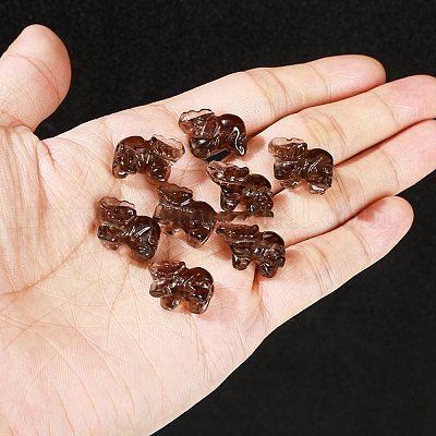 Натуральный ледяной обсидиан резные бусины в виде слона PW-WGDD892-01-1