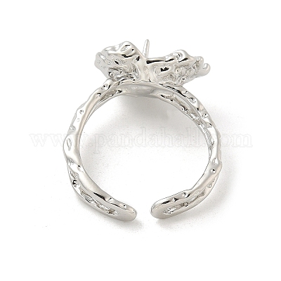 Закрепки кольца из латуни с открытой манжетой KK-G518-10P-03-1