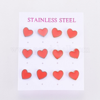 Серьги-гвоздики из нержавеющей стали 304 EJEW-I235-04-B-1