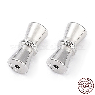 Застежки из стерлингового серебра с родиевым покрытием STER-K173-02P-1